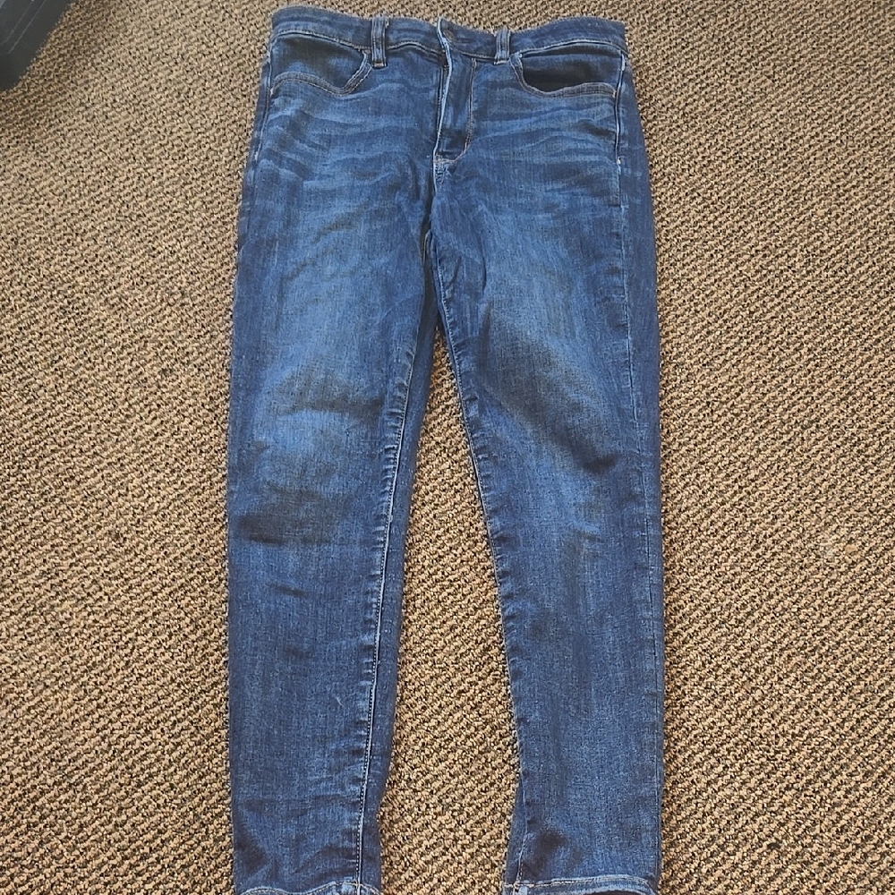 American Eagle Outfitters Blue Denim Jeans Next Level Stretch Skinny Jeggings
